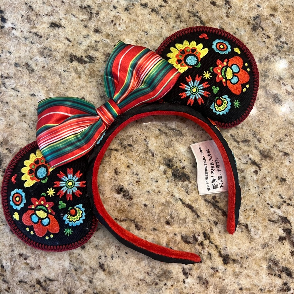 Colorful Floral Mouse Ears Headband from the Mexico pavilion in Epcot.